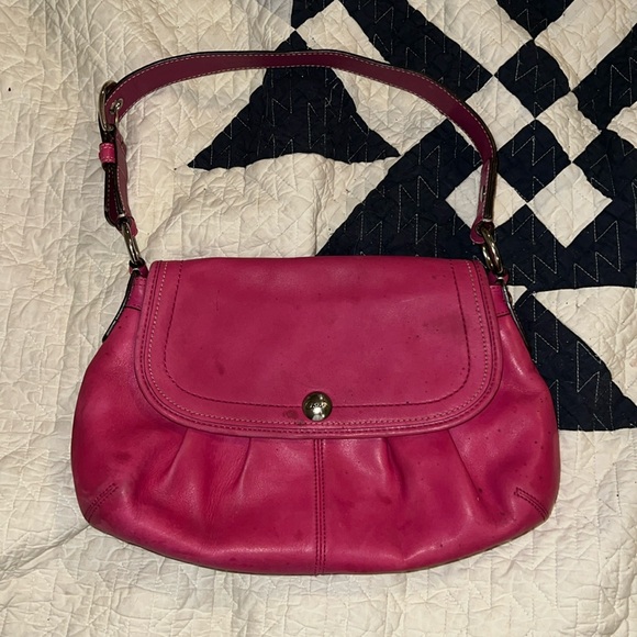 Coach Handbags - Magenta Pink Leather SoHo Pleated Coach Purse